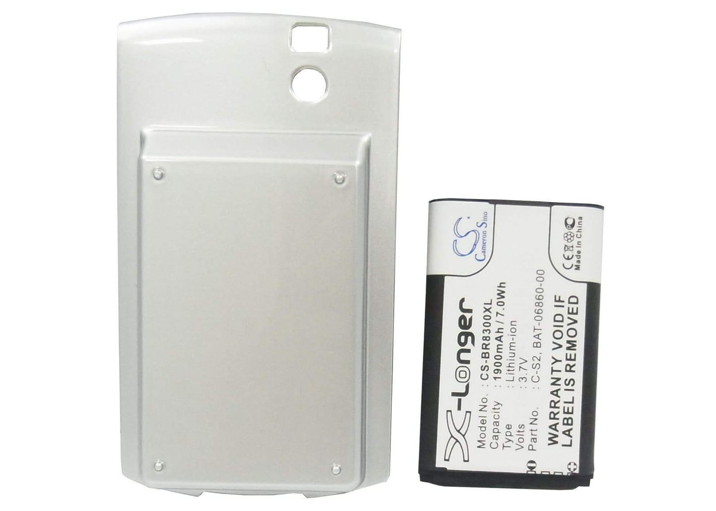 3.7V, 1900mAh, Li-ion Battery fits Blackberry, Curve 8300, Curve 8310, 7.03Wh