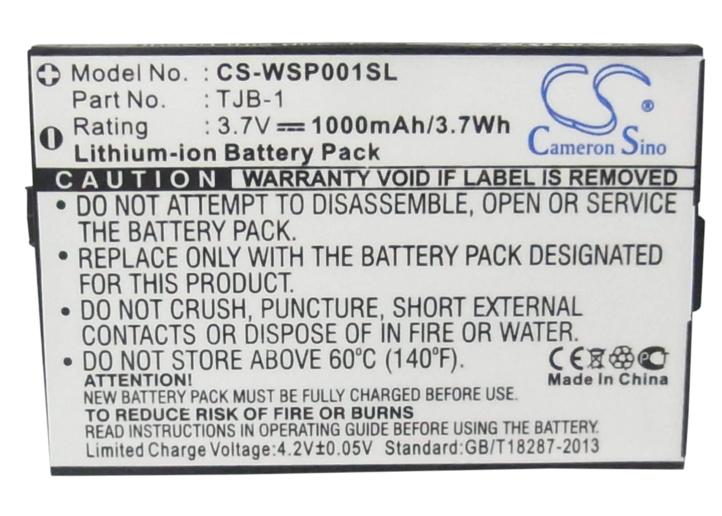 3.7V, 1000mAh, Li-ion Battery fits Maxcom, Mm132, Mm133, 3.7Wh