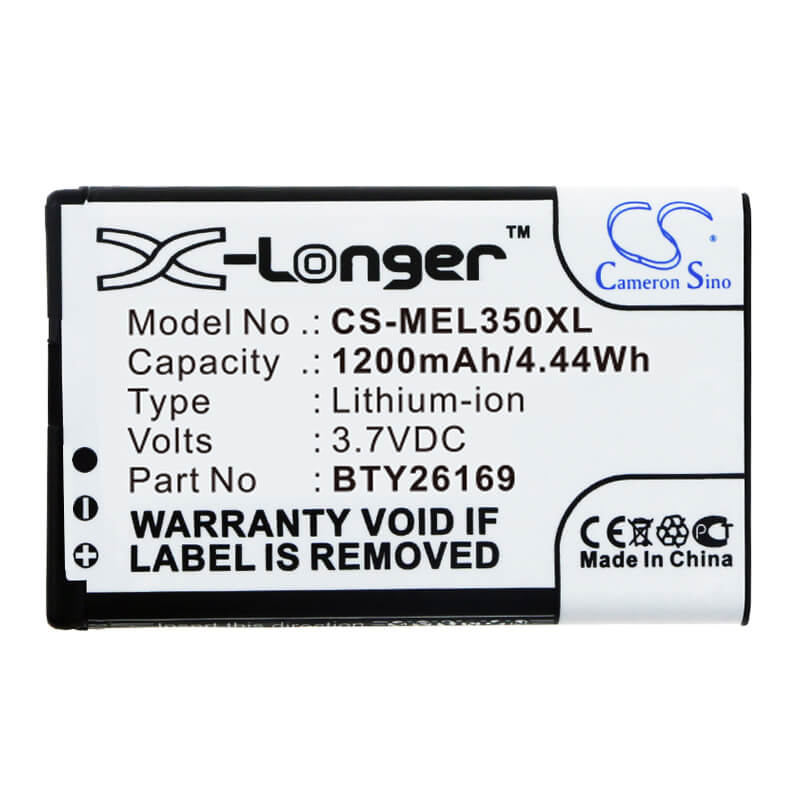 3.7V, 1200mAh, Li-ion Battery fits Elson, El350, El350 Dual, 4.44Wh