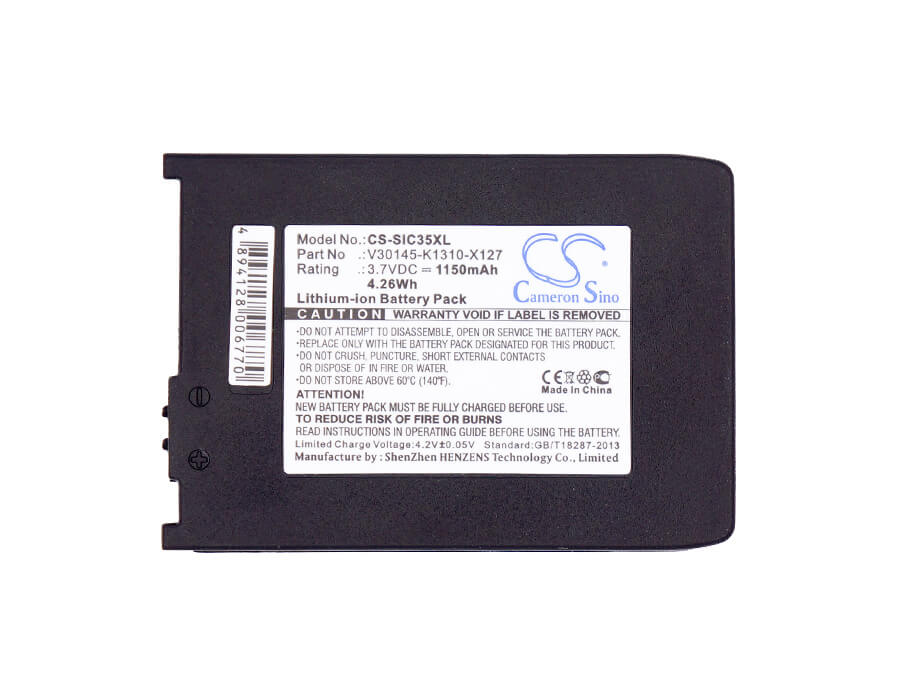 3.7V, 1150mAh, Li-ion Battery fits Siemens, 3506, 3508, 4.255Wh