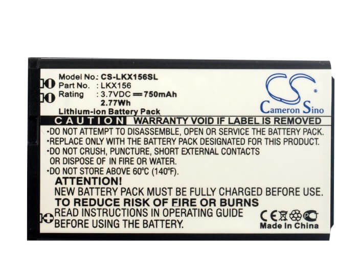3.7V, 750mAh, Li-ion Battery fits Lg, C600, Kx126, 2.775Wh