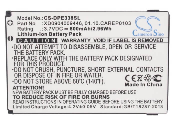 3.7V, 800mAh, Li-ion Battery fits Doro, Handleplus 334, Handleplus 334gsm, 2.96Wh