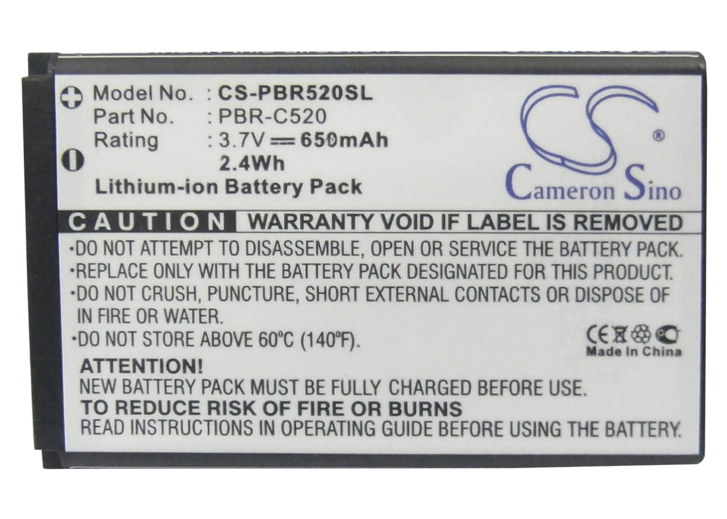 3.7V, 650mAh, Li-ion Battery fits Audiovox, Cdm-8964, Shuttle, 2.405Wh