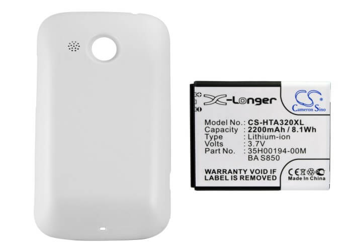 3.7V, 2200mAh, Li-ion Battery fits Htc, A320e, Desire C, 8.14Wh