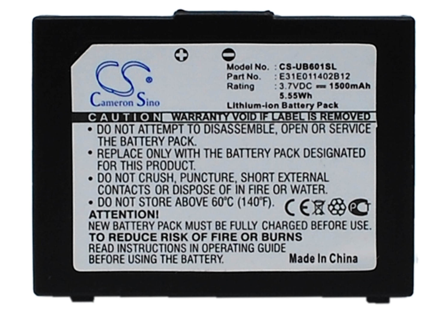 3.7V, 1500mAh, Li-ion Battery fits I-mate, Jaq, 5.55Wh
