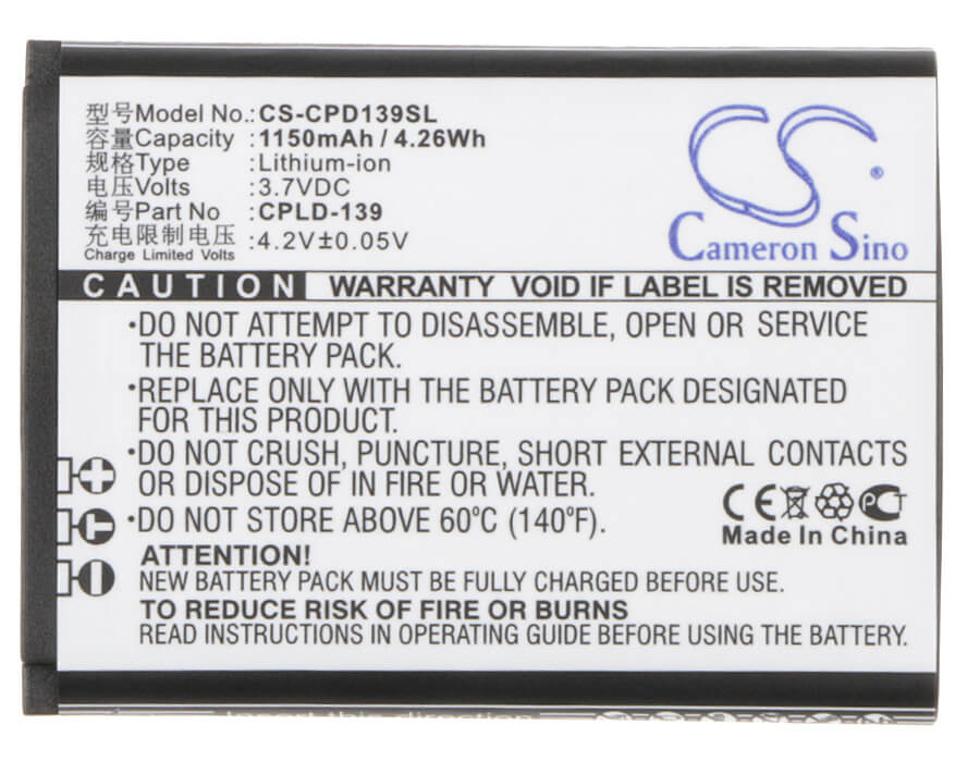 3.7V, 1150mAh, Li-ion Battery fits Coolpad, 8021, 4.255Wh