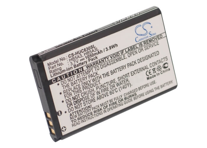 3.7V, 1050mAh, Li-ion Battery fits Huawei, C6300, 3.885Wh