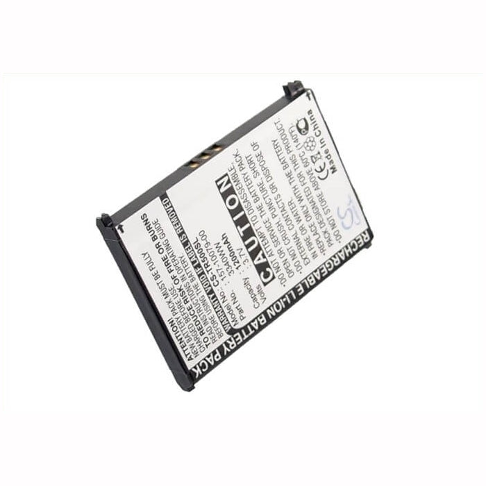3.7V, 1200mAh, Li-ion Battery fits Palm, Castle, Centro, 4.44Wh