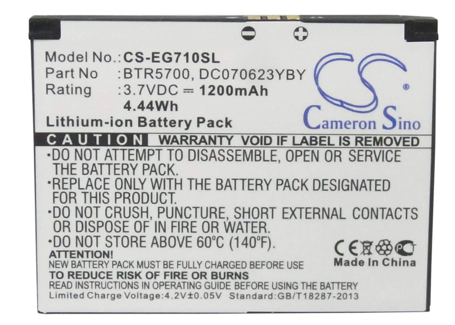 3.7V, 1200mAh, Li-ion Battery fits Toshiba, Portege G710, 4.44Wh