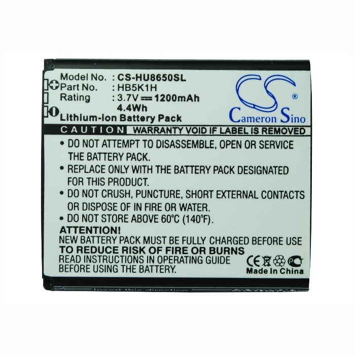 3.7V, 1200mAh, Li-ion Battery fits T-mobile, Astro, Prism, 4.44Wh