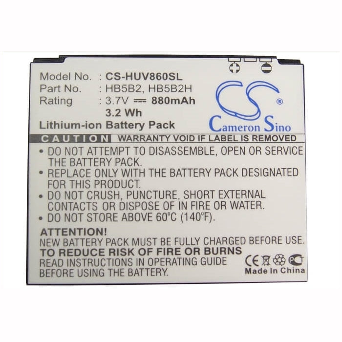3.7V, 880mAh, Li-ion Battery fits Vodafone, 830, 830i, 3.256Wh