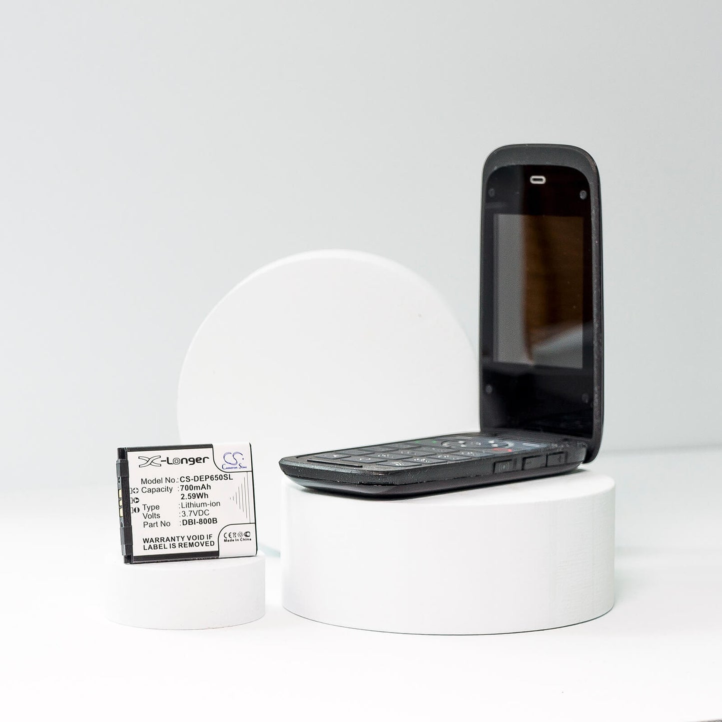 3.7V, 700mAh, Li-ion Battery fits Doro, Liberto 650, Secure 580, 2.59Wh