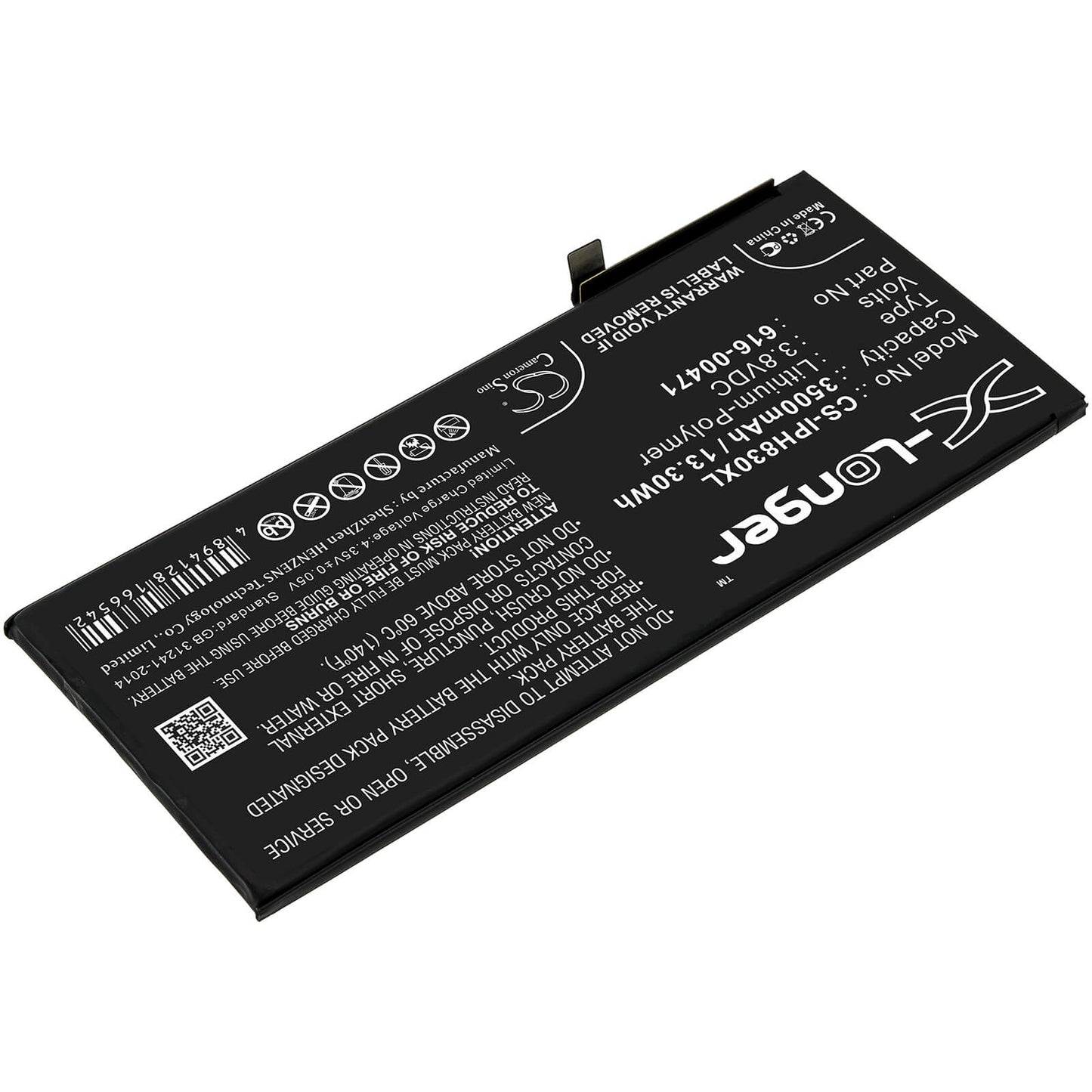 3.8V, 3500mAh, Li-Polymer Battery fits Apple, A1984, A2105, 13.3Wh