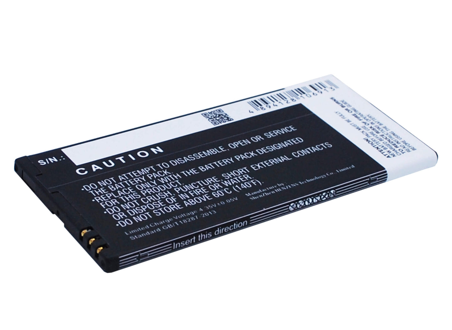 3.8V, 3000mAh, Li-Polymer Battery fits Nokia, Bv-t4b, 11.4Wh