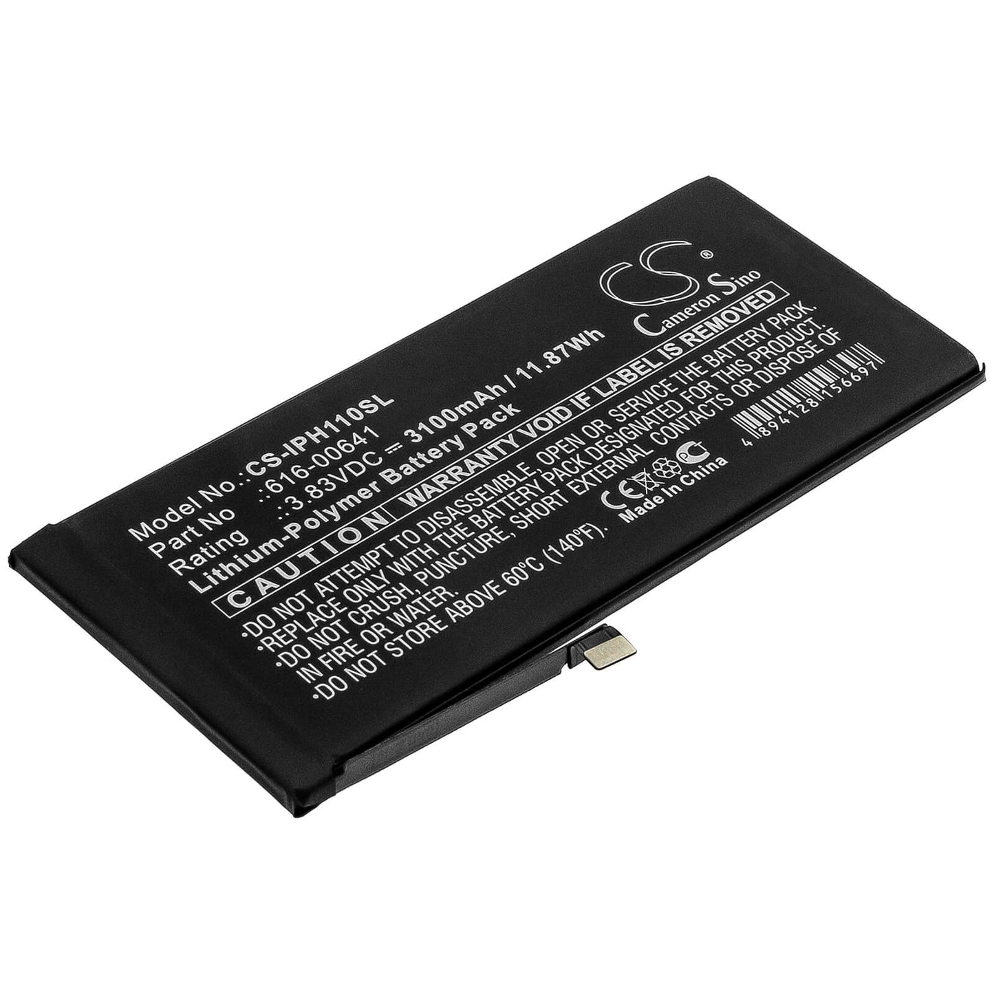 3.83V, 3100mAh, Li-Polymer Battery fits Apple, A2111, A2221, 11.873Wh