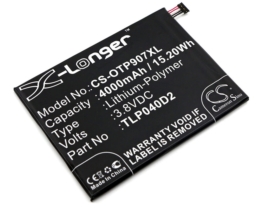 3.8V, 4000mAh, Li-Polymer Battery fits Alcatel, 9007t, One Touch Pixi 3 7, 15.2Wh