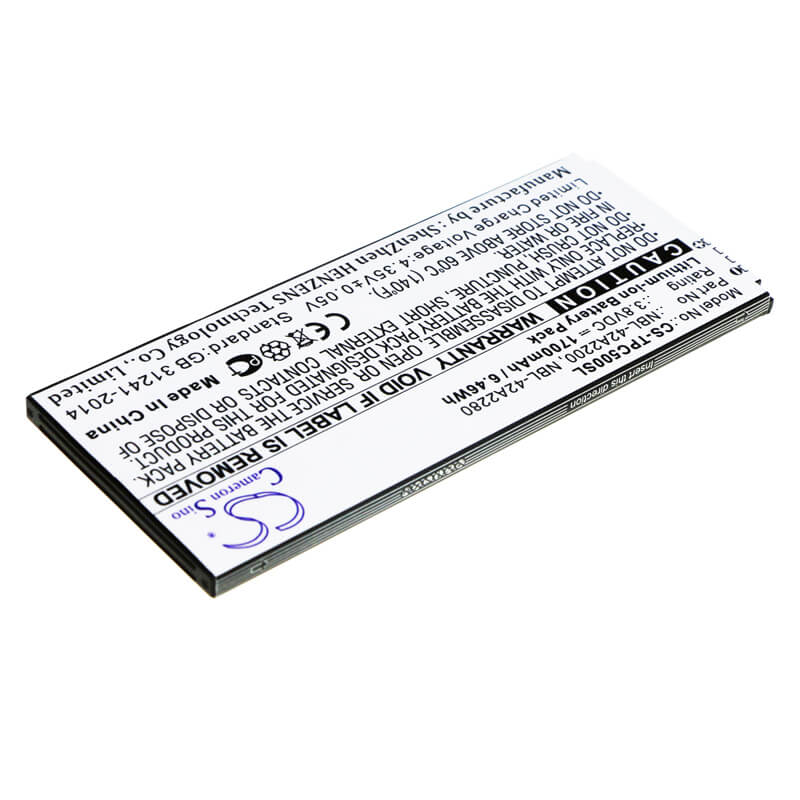 3.8V, 1700mAh, Li-ion Battery fits Tp-link, Neffos C5, Neffos C5 Lte Dual Sim, 6.46Wh