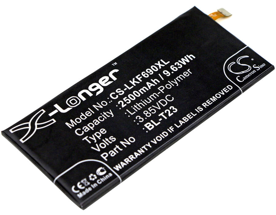 3.85V, 2500mAh, Li-Polymer Battery fits Lg, F690l, F690s, 9.625Wh