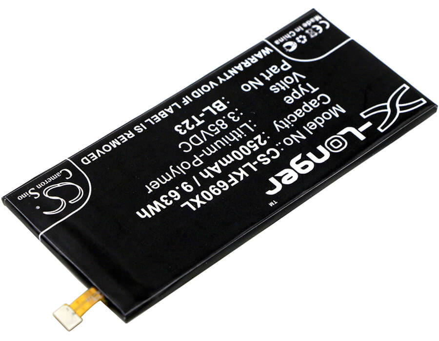 3.85V, 2500mAh, Li-Polymer Battery fits Lg, F690l, F690s, 9.625Wh