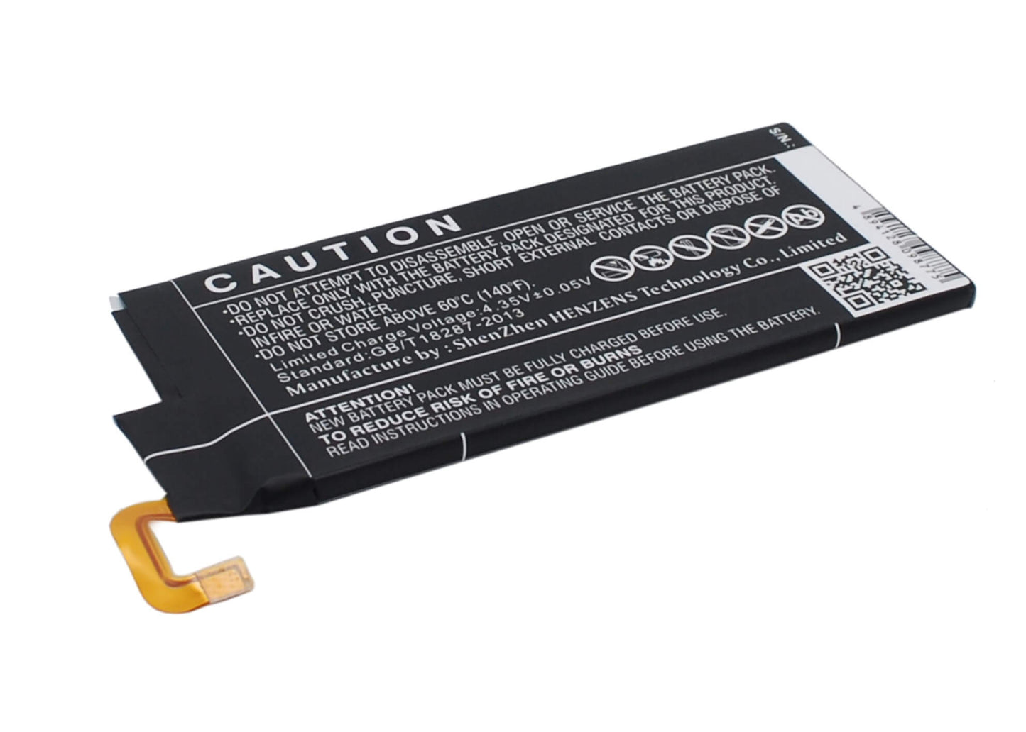 3.8V, 2600mAh, Li-Polymer Battery fits Samsung, Galaxy S6 Edge, Galaxy S6 Edge Td-lte, 9.88Wh
