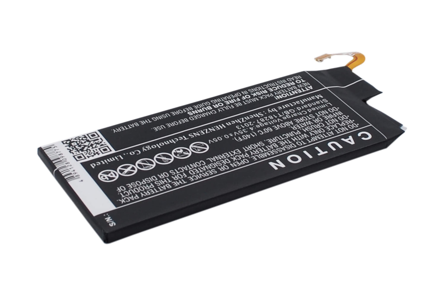 3.8V, 2600mAh, Li-Polymer Battery fits Samsung, Galaxy S6 Edge, Galaxy S6 Edge Td-lte, 9.88Wh