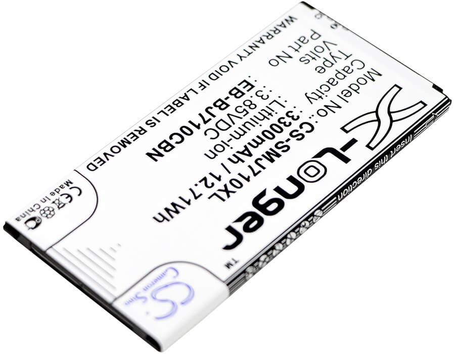 3.85V, 3300mAh, Li-ion Battery fits Samsung, Galaxy J7 2016, Galaxy J7 6 Duos Td-lte, 12.705Wh