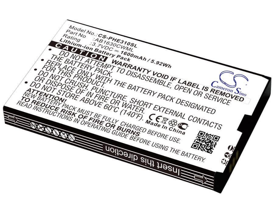 3.8V, 3950mAh, Li-ion Battery fits Philips, E330, Xenium E330, 15.01Wh