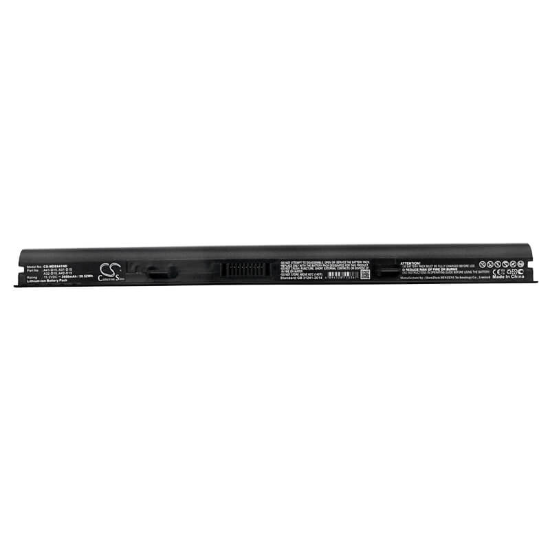 15.2V, 2600mAh, Li-ion Battery fits Medion, Akoya E6411, Akoya E6412t, 39.52Wh