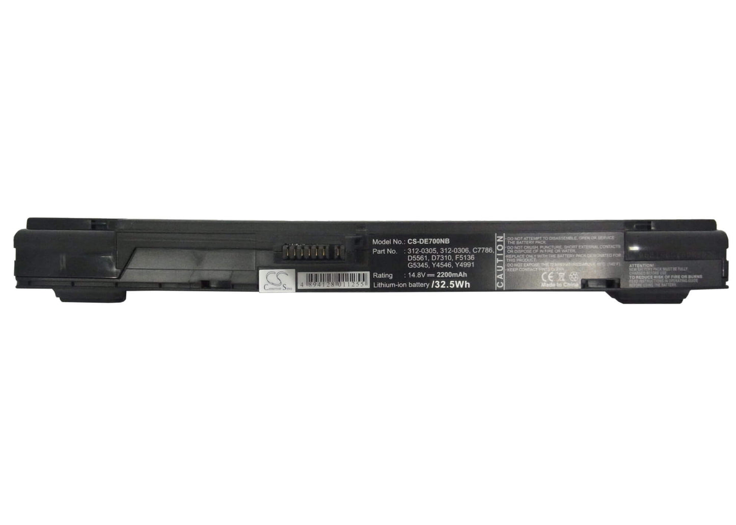 14.8V, 2200mAh, Li-ion Battery fits Dell, Inspiron 700m, Inspiron 710m, 32.56Wh