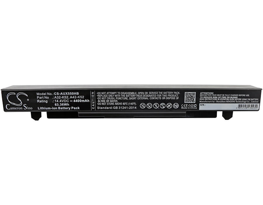 14.4V, 4400mAh, Li-ion Battery fits Asus, A450, A450c, 63.36Wh