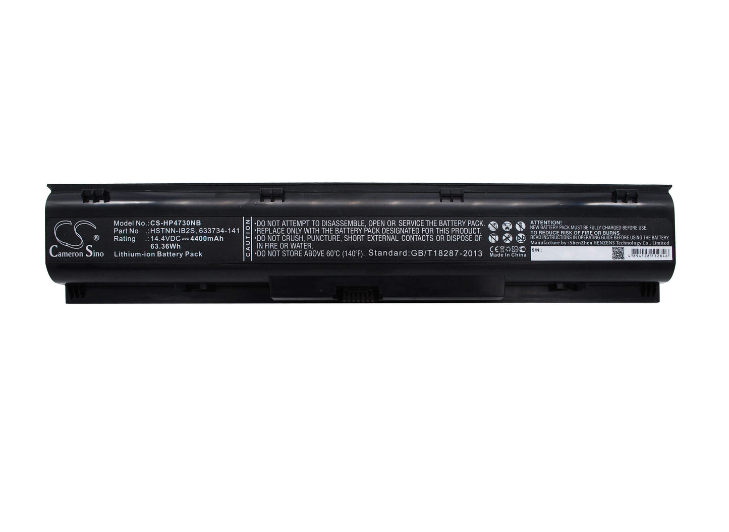 14.4V, 4400mAh, Li-ion Battery fits Hp, Probook 4730s, Probook 4740s, 63.36Wh