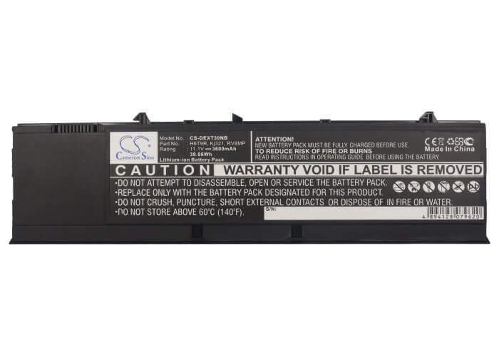 11.1V, 3600mAh, Li-ion Battery fits Dell, Latitude Xt3, 39.96Wh