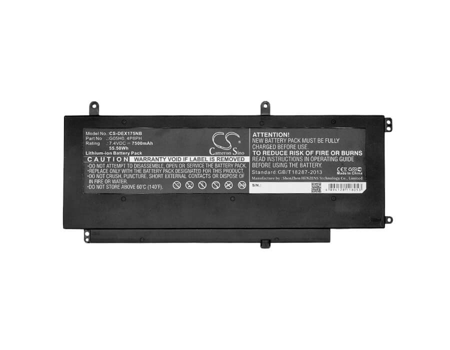 7.4V, 7500mAh, Li-ion Battery fits Dell, Ins 15-5565-d1625a, Ins 15-5565-d1625l, 55.5Wh