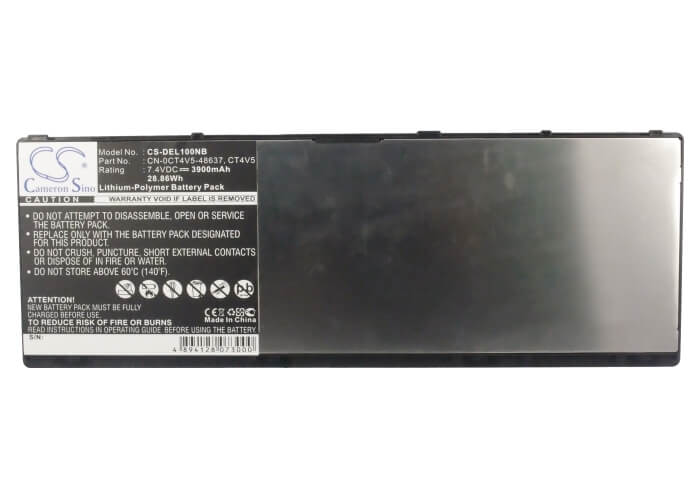 7.4V, 3900mAh, Li-Polymer Battery fits Dell, C5621, Latitude 10, 28.86Wh