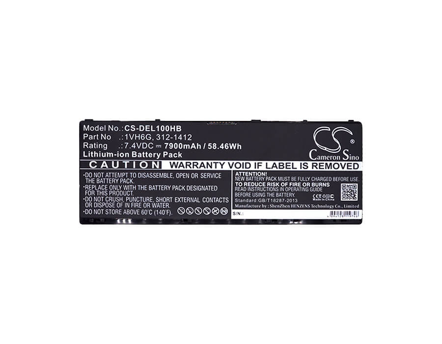 7.40V, 7900mAh, Li-Polymer Battery fits Dell, C5621, Latitude 10, 58.46Wh