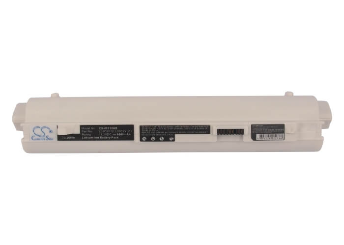 White, 11.1V, 6600mAh, Li-ion Battery fits Lenovo, Ideapad S10-2, Ideapad S10-2 20027, 73.26Wh
