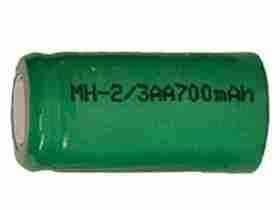 2/3 aa 700 mah nimh battery - flat top