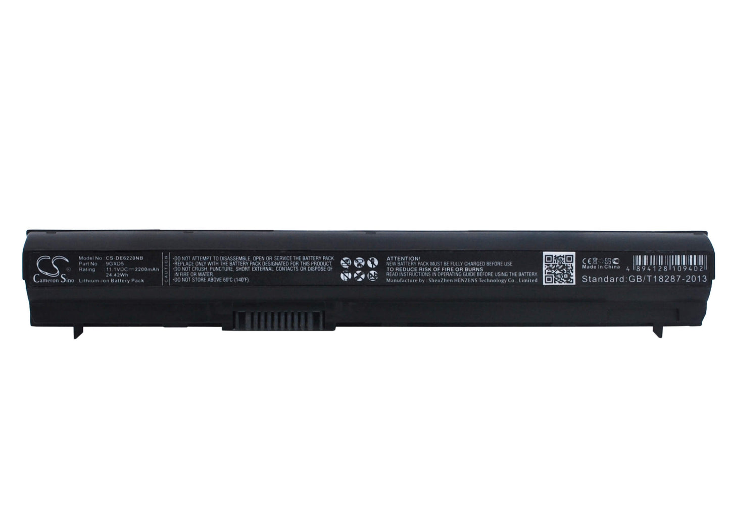 11.1V, 2200mAh, Li-ion Battery fits Dell, Latitude E5220, Latitude E6120, 24.42Wh