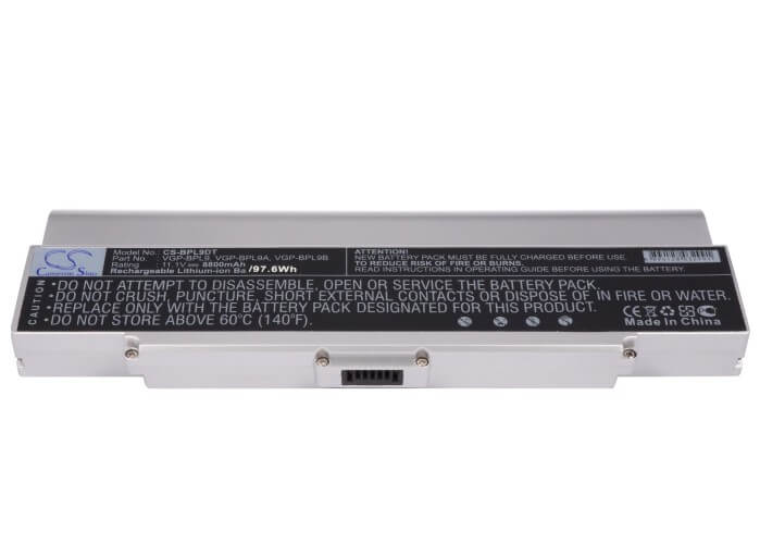 Silver, 11.1V, 8800mAh, Li-ion Battery fits Sony, Aio Vgn-ar760, Vaio Pcg-5g1l, 97.68Wh