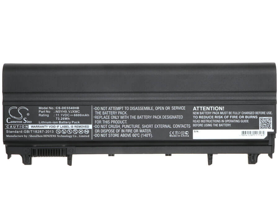 11.1V, 6600mAh, Li-ion Battery fits Dell, Latitude 14, Latitude 14 5000, 73.26Wh