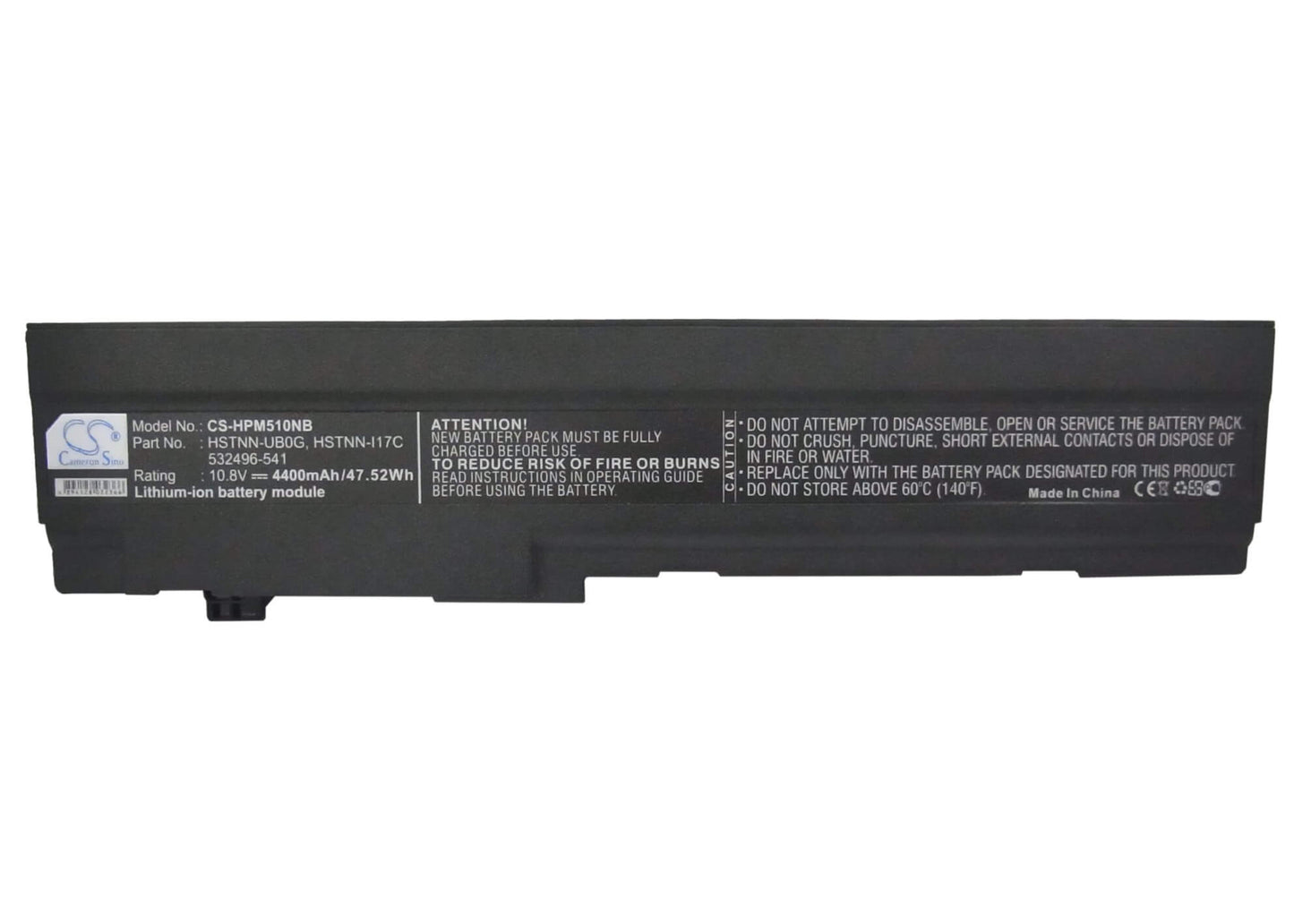 10.8V, 4400mAh, Li-ion Battery fits Hp, Mini 5101, Mini 5101 Fm955ut, 47.52Wh