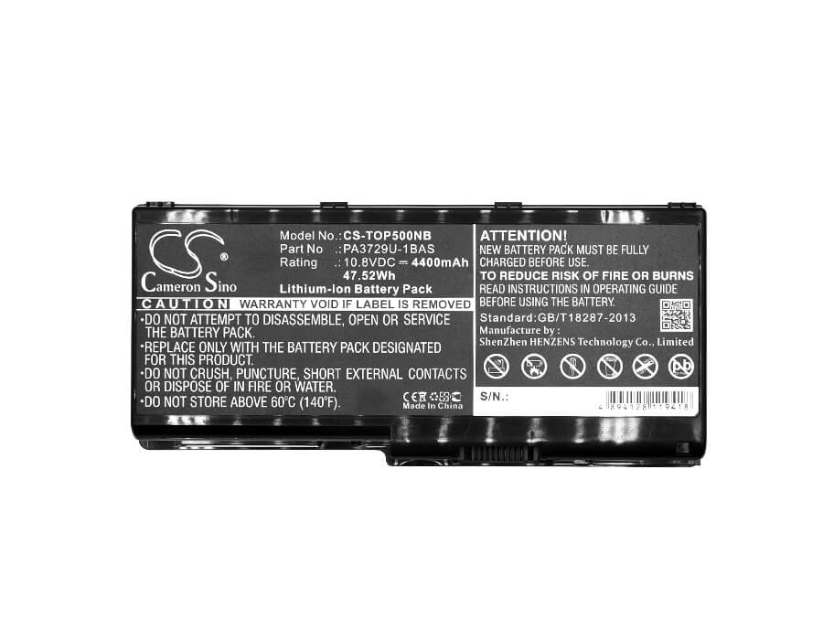 10.8V, 4400mAh, Li-ion Battery fits Toshiba, Dynabook Qosmio Gxw/70lw, Qosmio 90lw, 47.52Wh