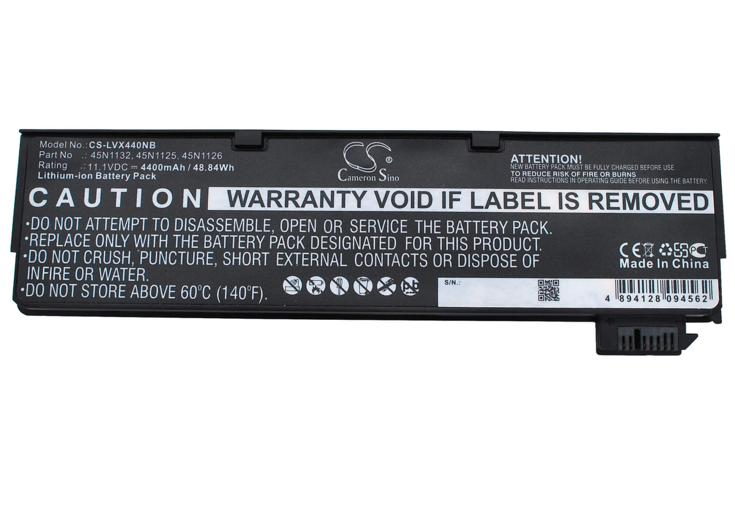 11.1V, 4400mAh, Li-ion Battery fits Lenovo, K21-80-ifi, K21-80-ise, 48.84Wh