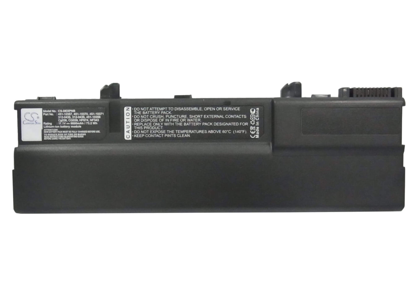 11.1V, 6600mAh, Li-ion Battery fits Dell, Xps M1210, 73.26Wh