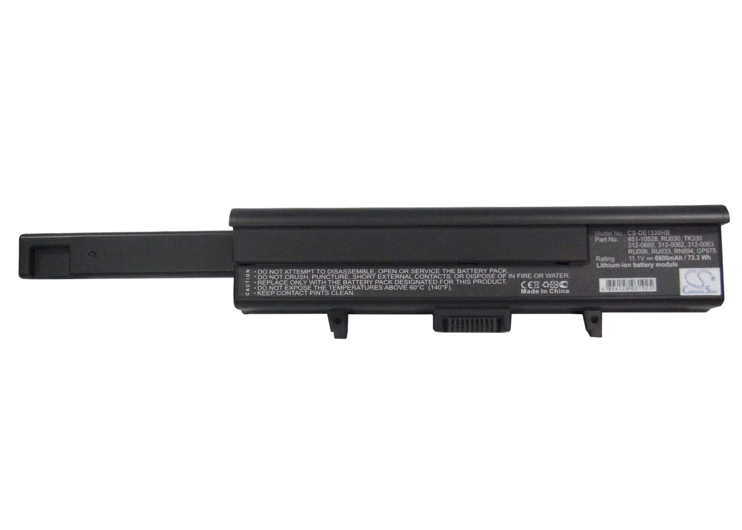 11.1V, 6600mAh, Li-ion Battery fits Dell, Xps M1500, Xps M1530, 73.26Wh
