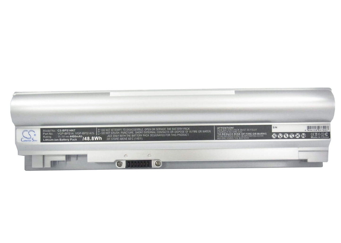 Silver, 11.1V, 4400mAh, Li-ion Battery fits Sony, Vaio Vgn-tt11m, Vaio Vgn-tt13/n, 48.84Wh