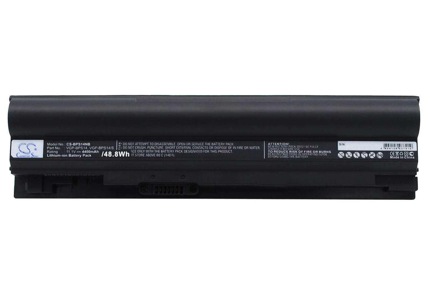 Black, 11.1V, 4400mAh, Li-ion Battery fits Sony, Vaio Vgn-tt11m, Vaio Vgn-tt13/n, 48.84Wh
