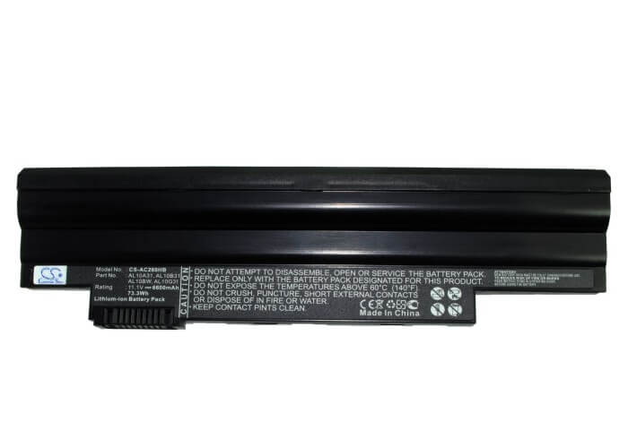 11.1V, 6600mAh, Li-ion Battery fits Packard Bell, Dot S E2 Spt, Dot S/b-003 It, 73.26Wh