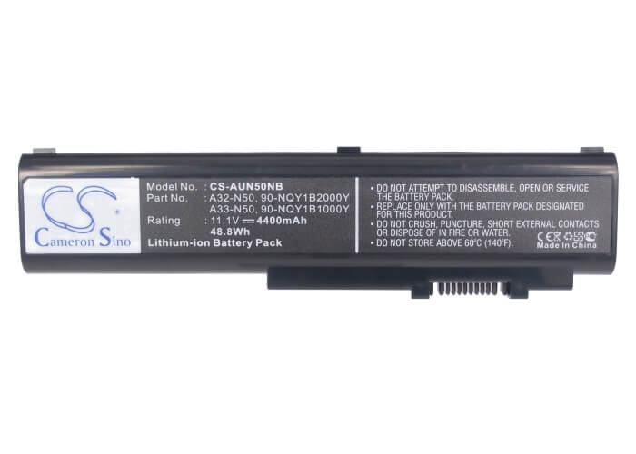 11.1V, 4400mAh, Li-ion Battery fits Asus, N50, N50a, 48.84Wh