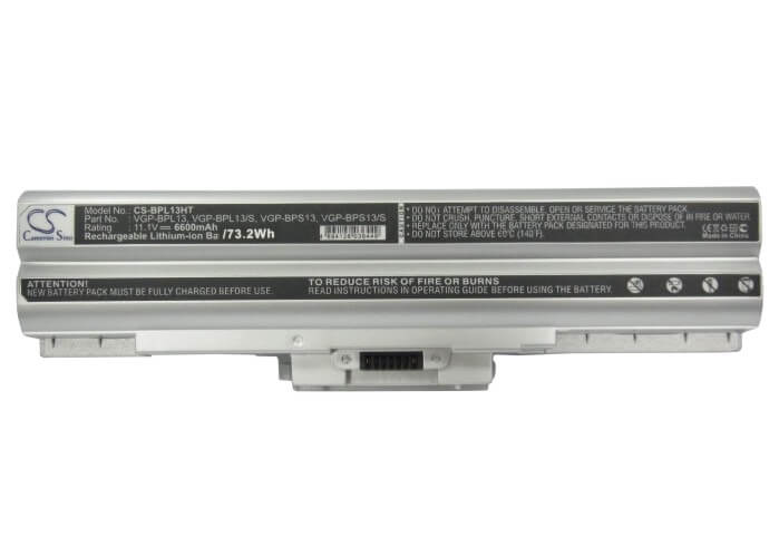 11.1V, 6600mAh, Li-ion Battery fits Sony, Vaio, Vaio Tx37cp/l, 73.26Wh